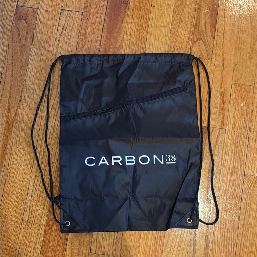 Carbon38 Black Backpack with Drawstring Closure